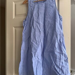 J. Crew blue linen swing dress - worn once